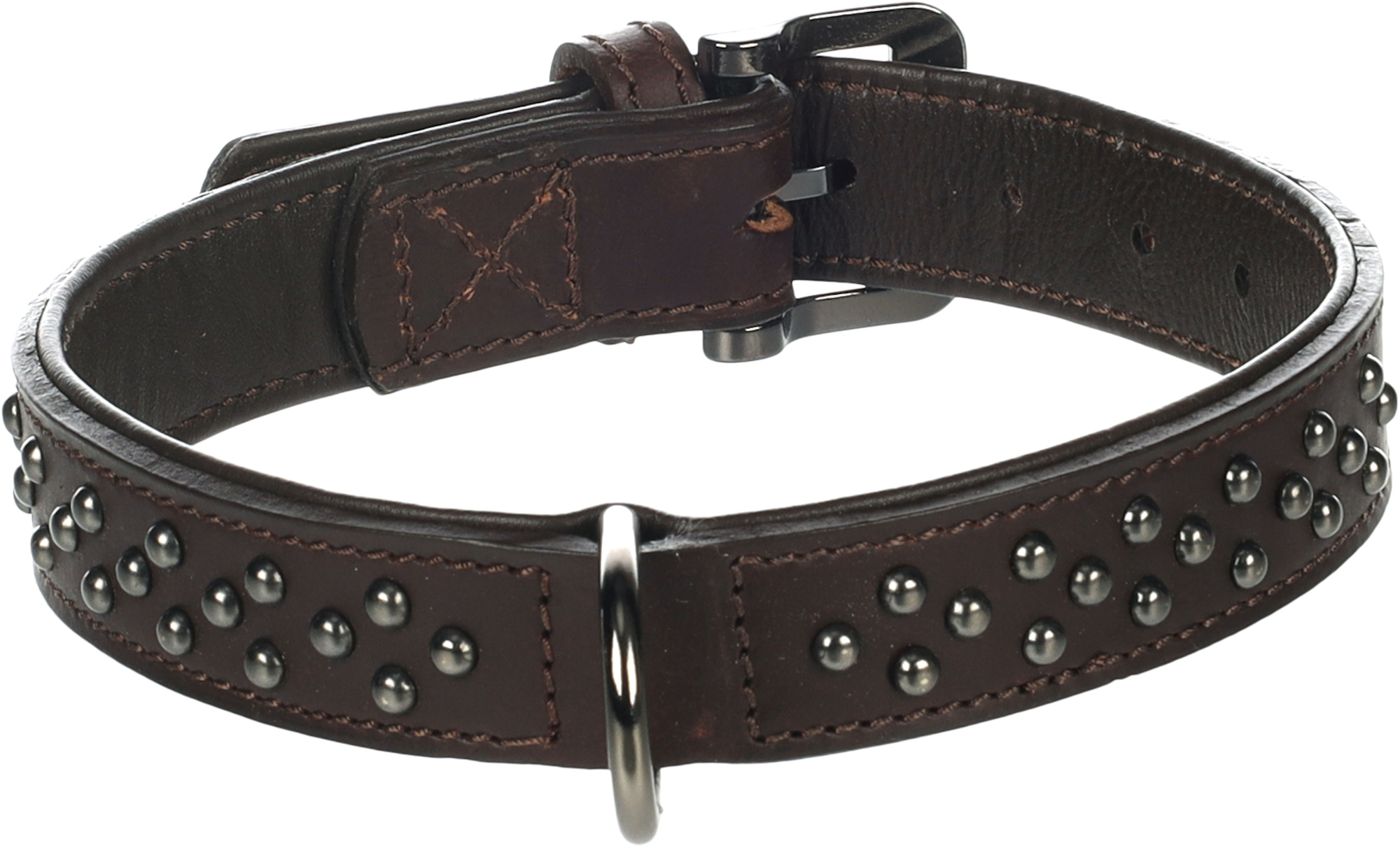 Flamingo Collar with studs Denver Brown