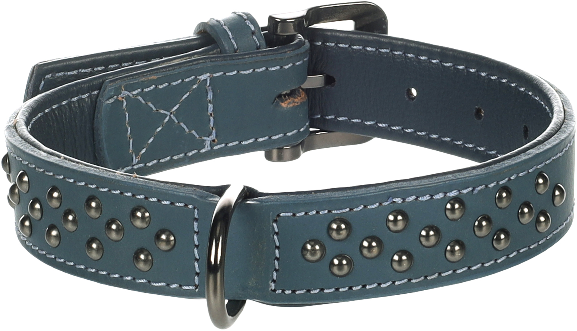 Flamingo Halsband met sierbeslag Denver Blauw