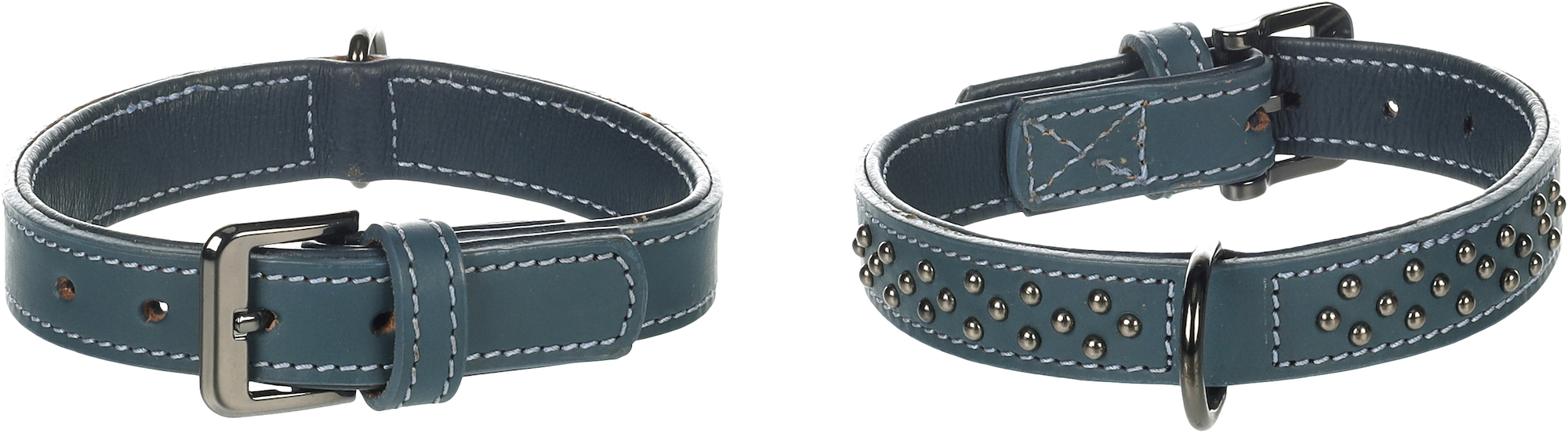 Flamingo Halsband met sierbeslag Denver Blauw