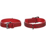 Halsband mit Nieten Denver Rot