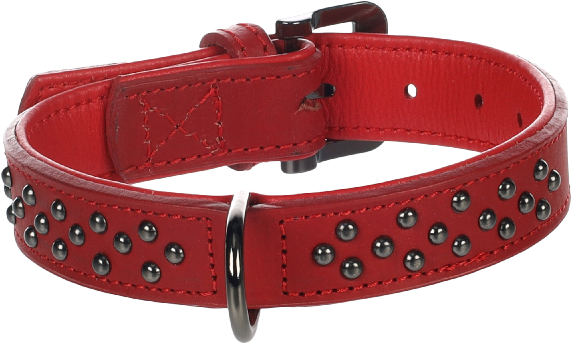 Flamingo Collar with studs Denver Red