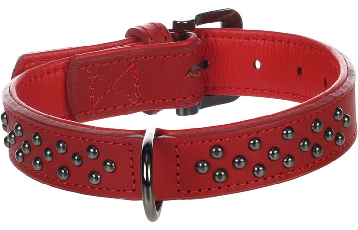 Flamingo Collar with studs Denver Red