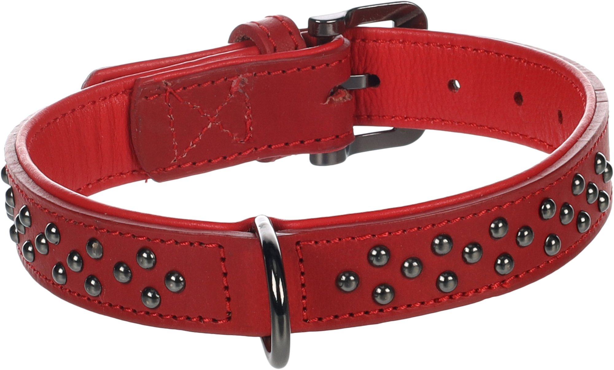 Flamingo Collar with studs Denver Red