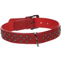 Flamingo Halsband mit Nieten Denver Rot