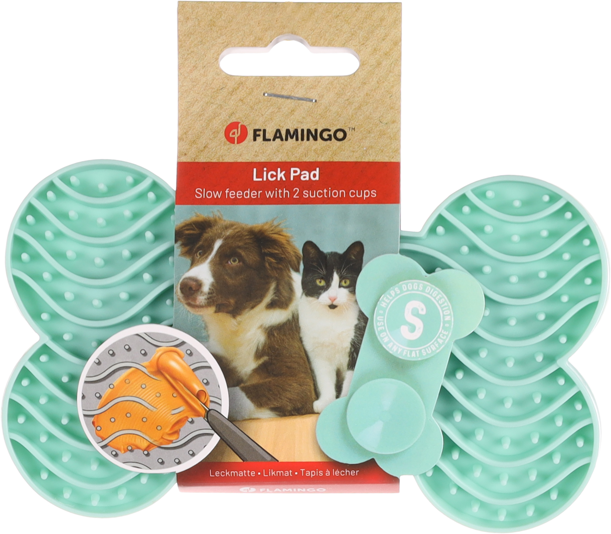 Flamingo Tappetino da leccare Yummee Verde menta