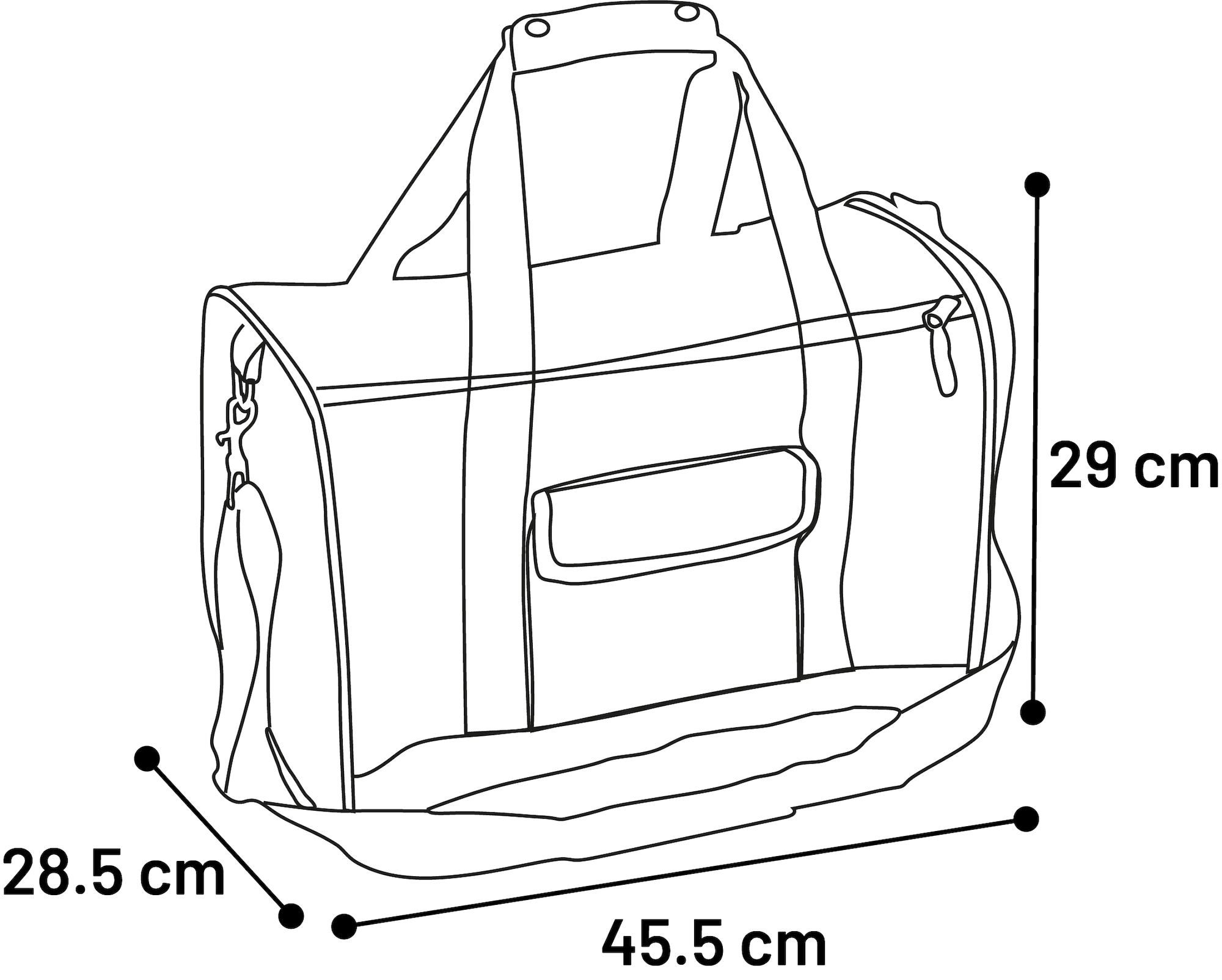 Flamingo Draagtas Jasmine Zwart