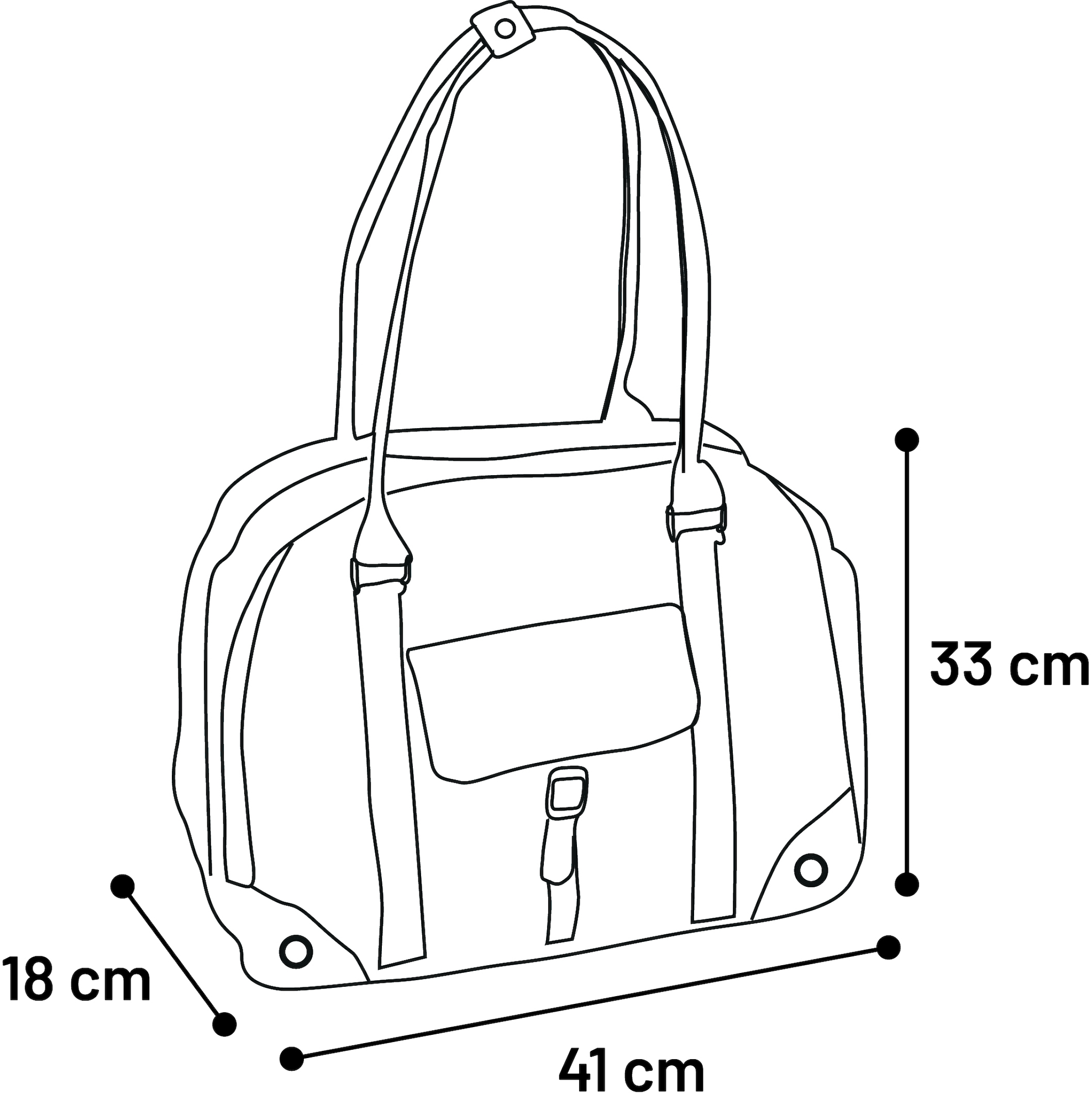 Flamingo Carrying bag Tiana Black