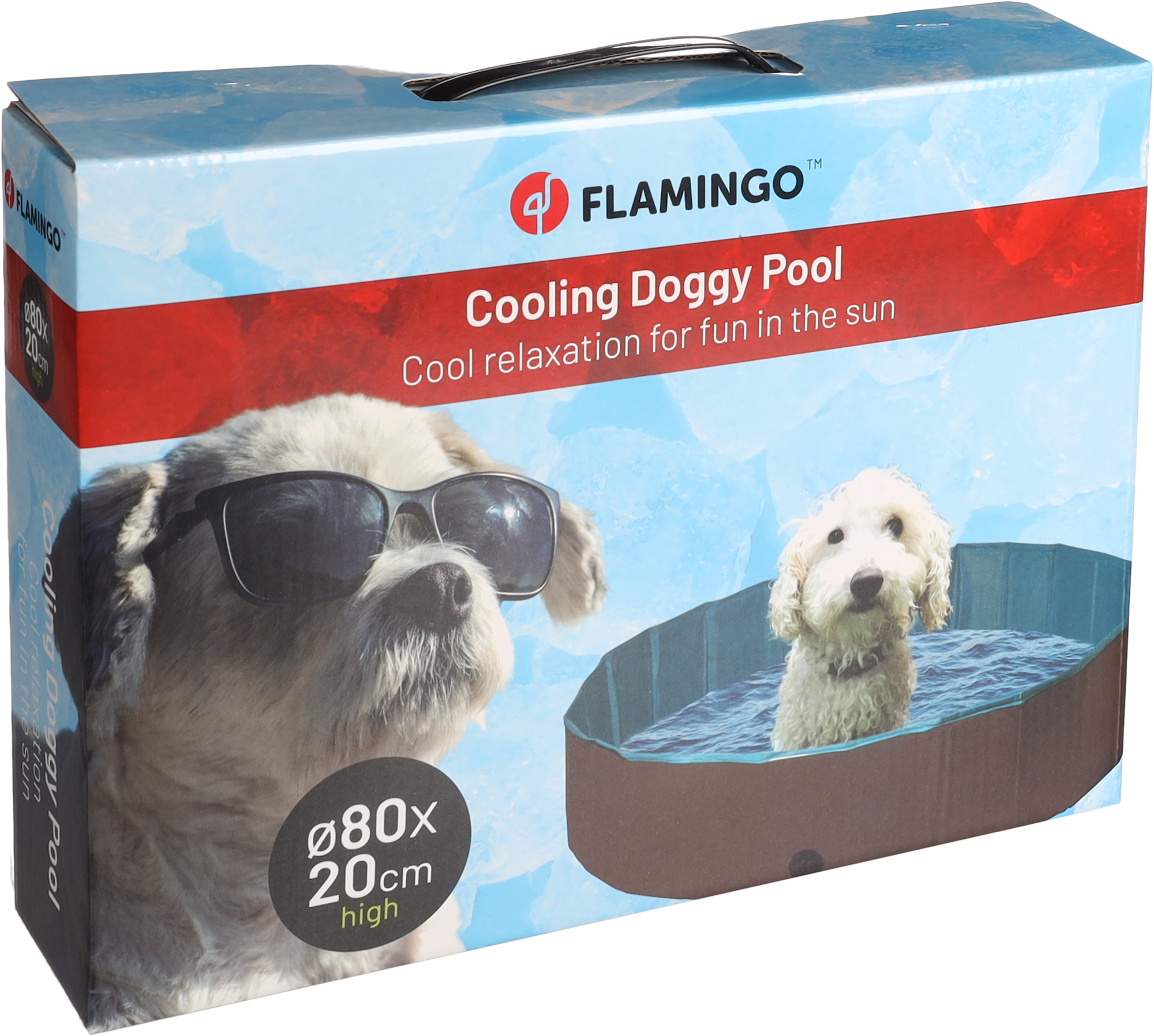 Flamingo Swimming pool Splash Round Blue & Dark grey