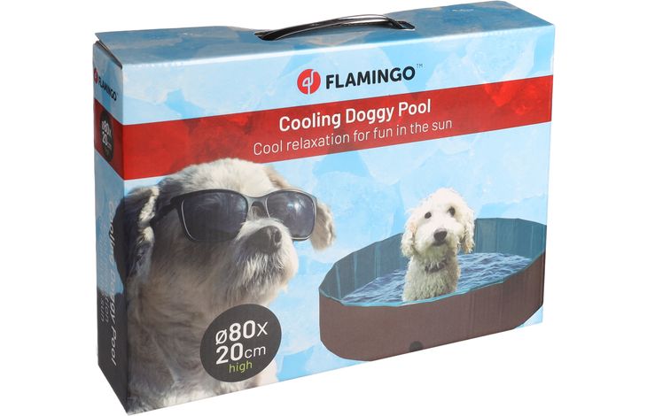 Flamingo Zwembad Splash Rond Blauw & Donkergrijs