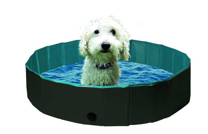Flamingo Zwembad Splash Rond Blauw & Donkergrijs