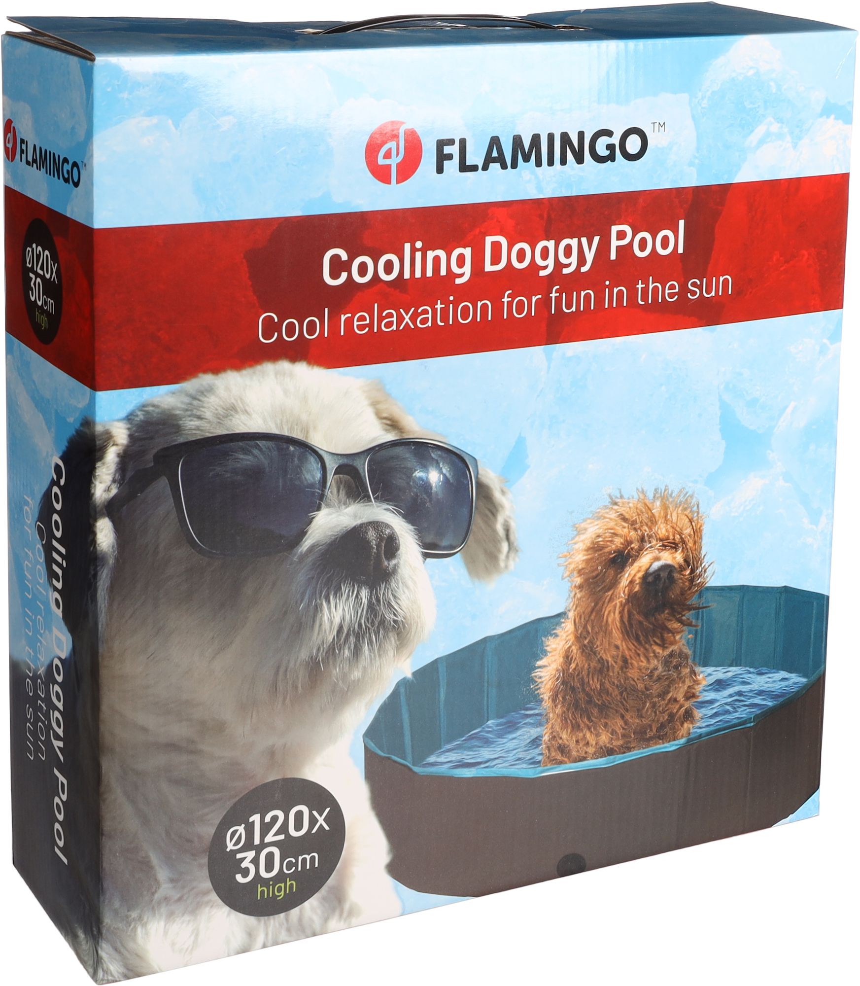 Flamingo Swimming pool Splash Round Blue & Dark grey