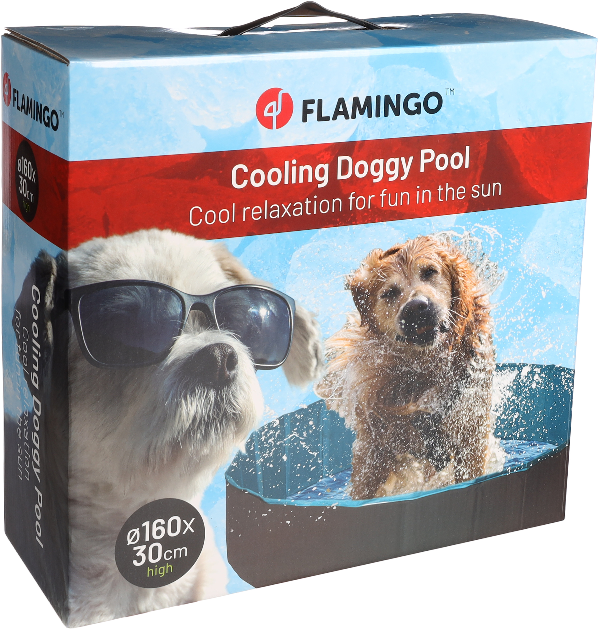 Flamingo Swimming pool Splash Round Blue & Dark grey