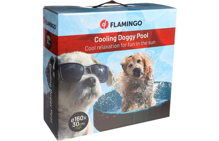 Flamingo Zwembad Splash Rond Blauw & Donkergrijs