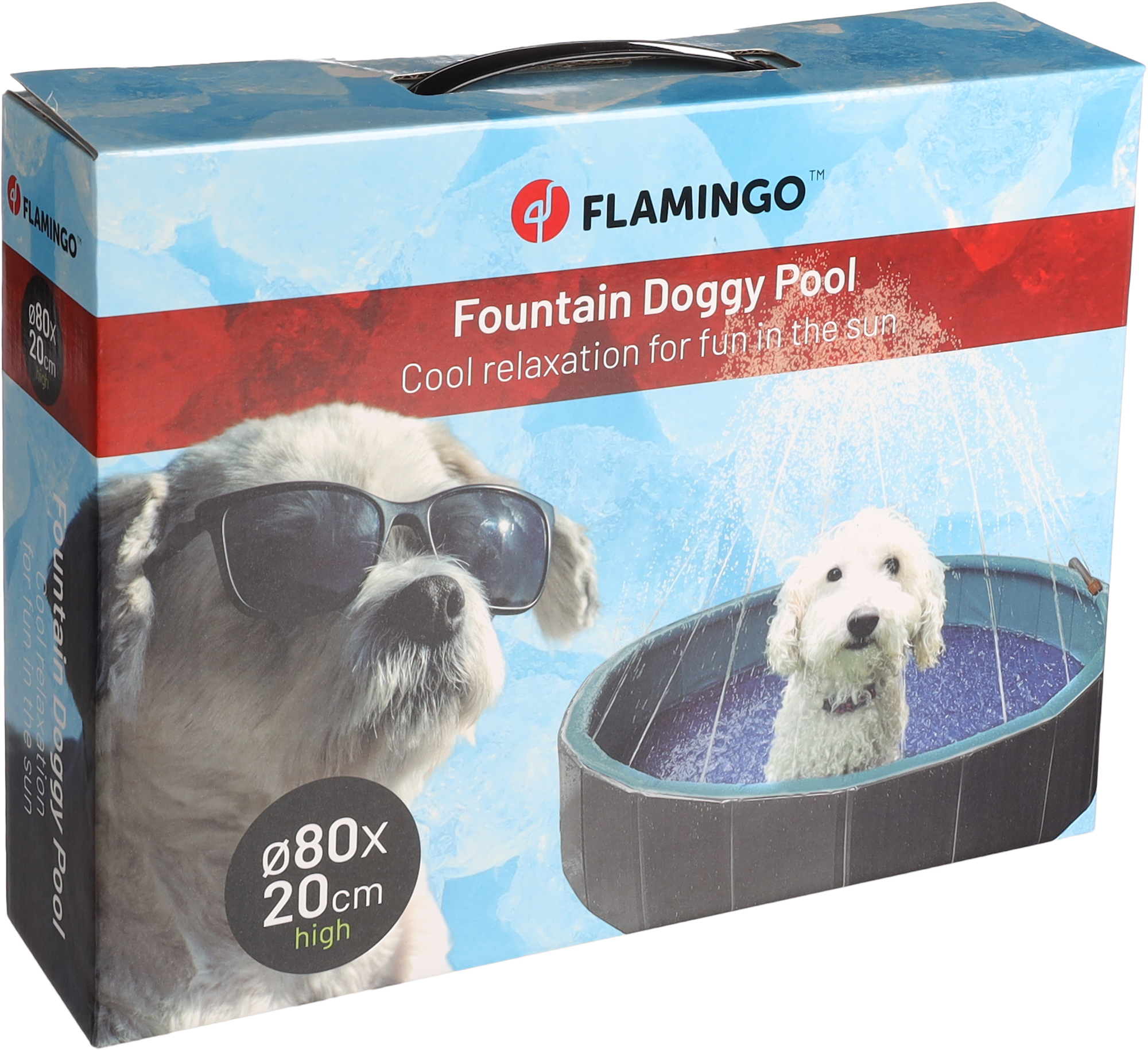 Flamingo Swimming pool Sprinkle Round Blue & Dark grey