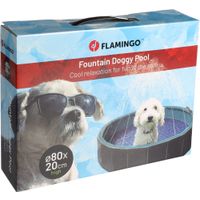 Flamingo Zwembad Sprinkle Rond Blauw & Donkergrijs