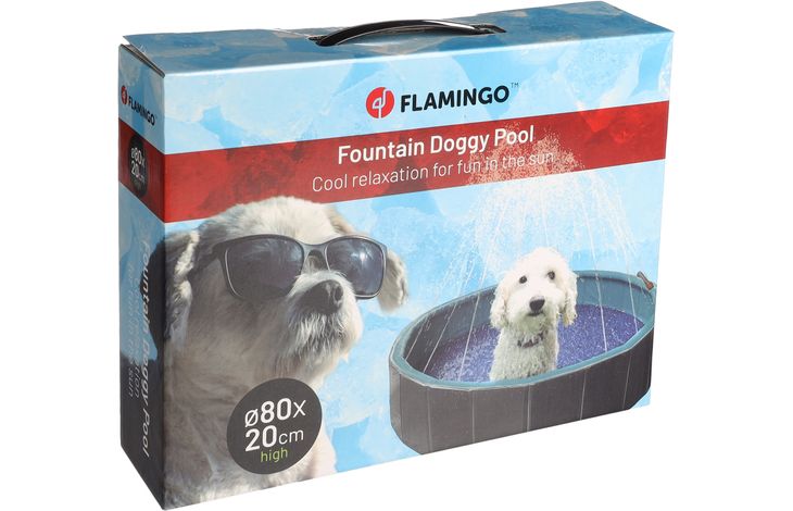 Flamingo Zwembad Sprinkle Rond Blauw & Donkergrijs