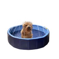 Flamingo Zwembad Sprinkle Rond Blauw & Donkergrijs
