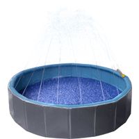 Flamingo Zwembad Sprinkle Rond Blauw & Donkergrijs