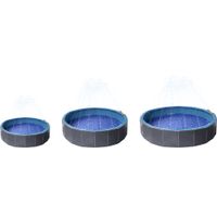 Flamingo Zwembad Sprinkle Rond Blauw & Donkergrijs