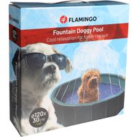 Flamingo Zwembad Sprinkle Rond Blauw & Donkergrijs
