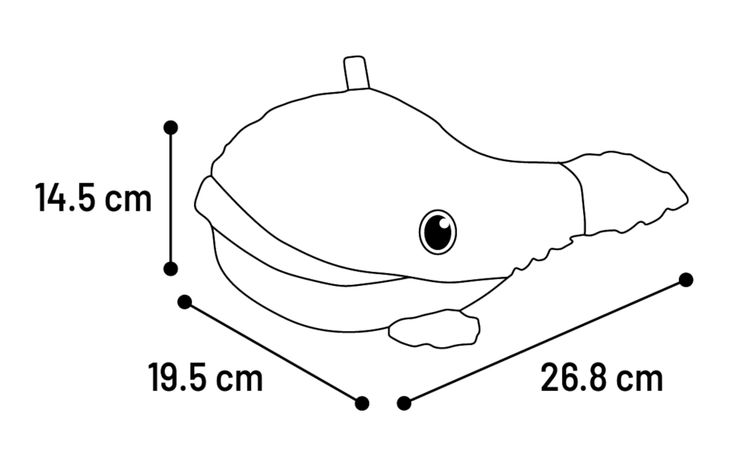 Flamingo Toy Ceano Whale Blue