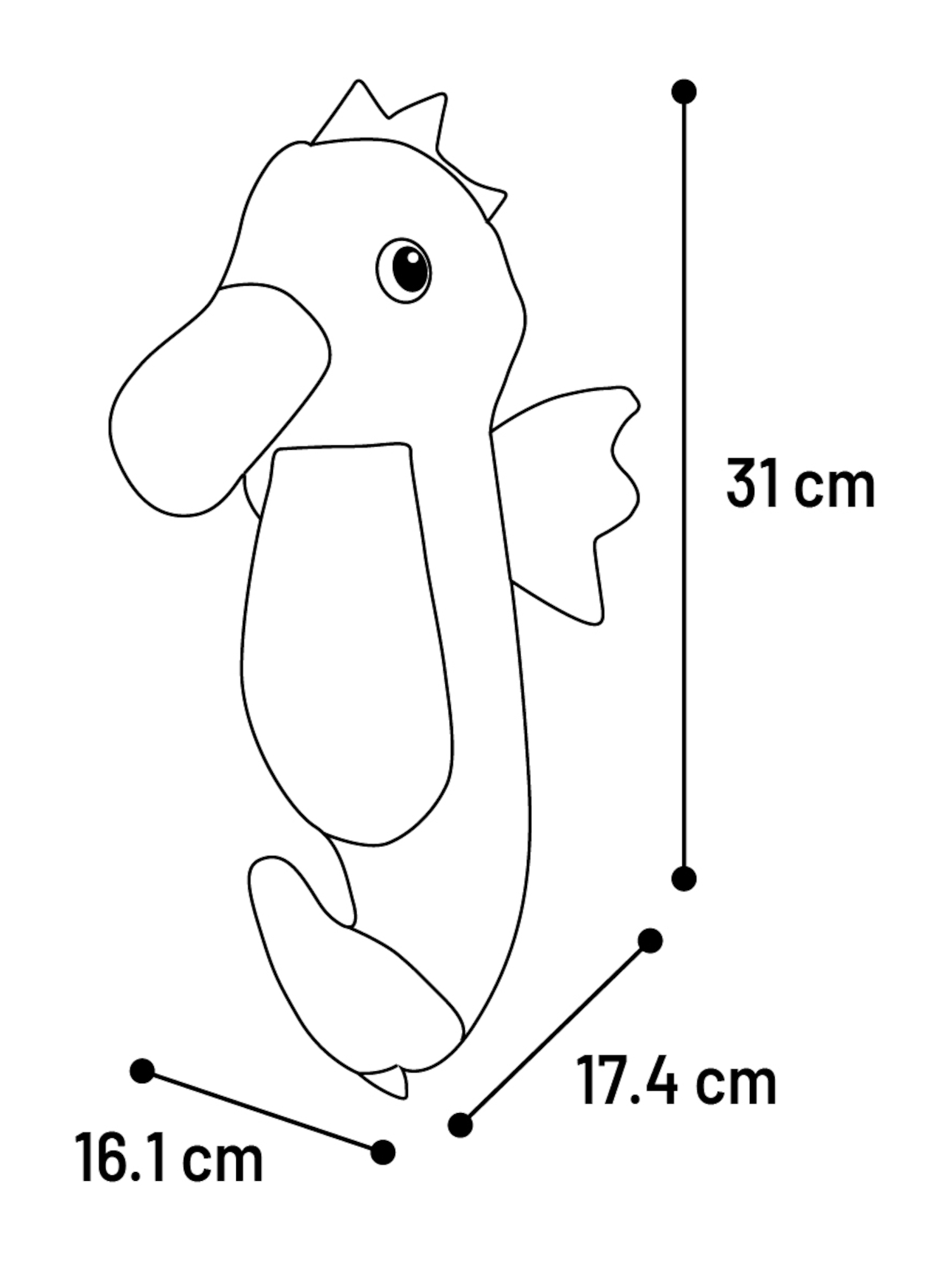 Flamingo Toy Ceano Sea horse Orange