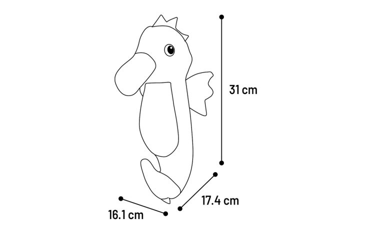 Flamingo Toy Ceano Sea horse Orange