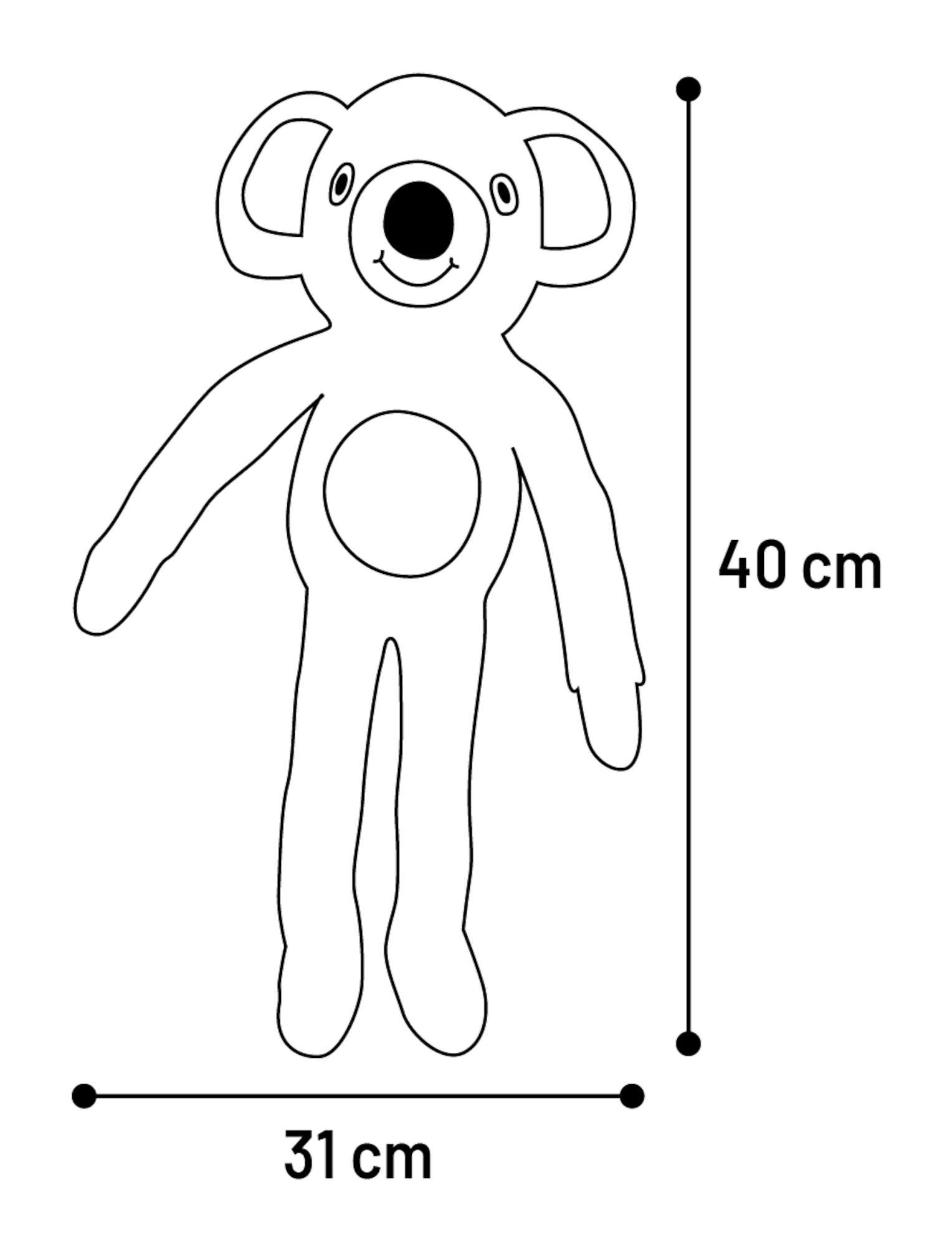 Flamingo Toy Munko Bear Grey