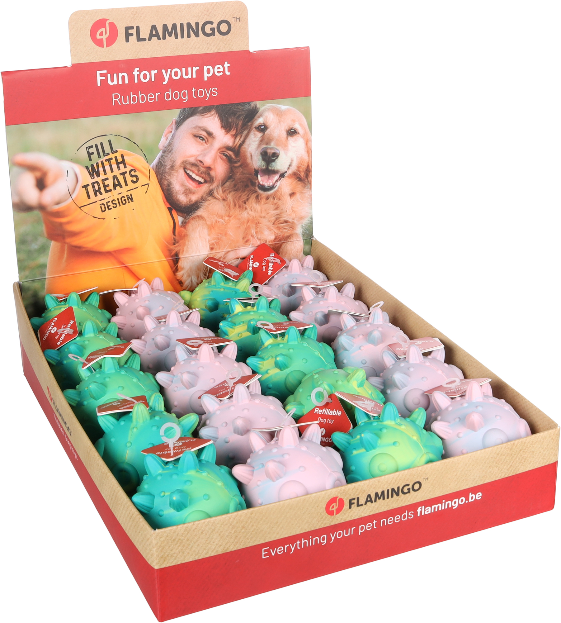 Flamingo Treat ball Steka  Multiple colours