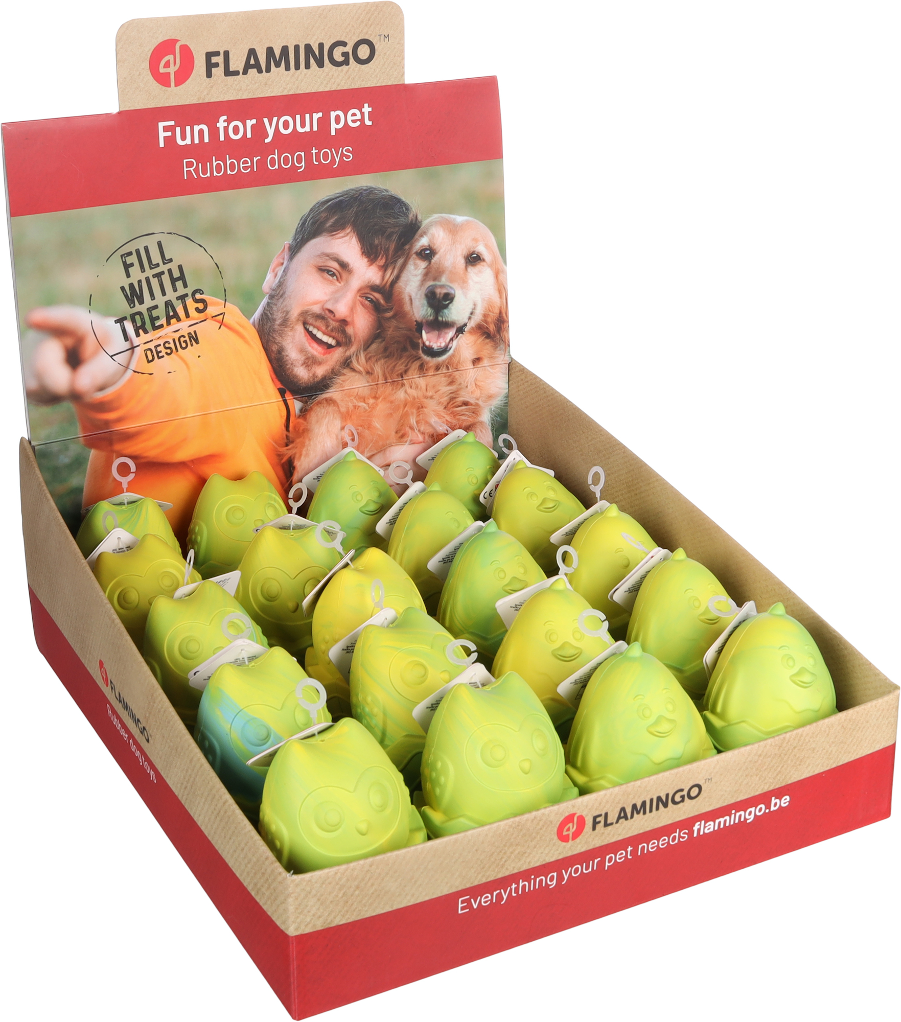 Flamingo Snackball Aara Huhn & Eule Mehrere Farben