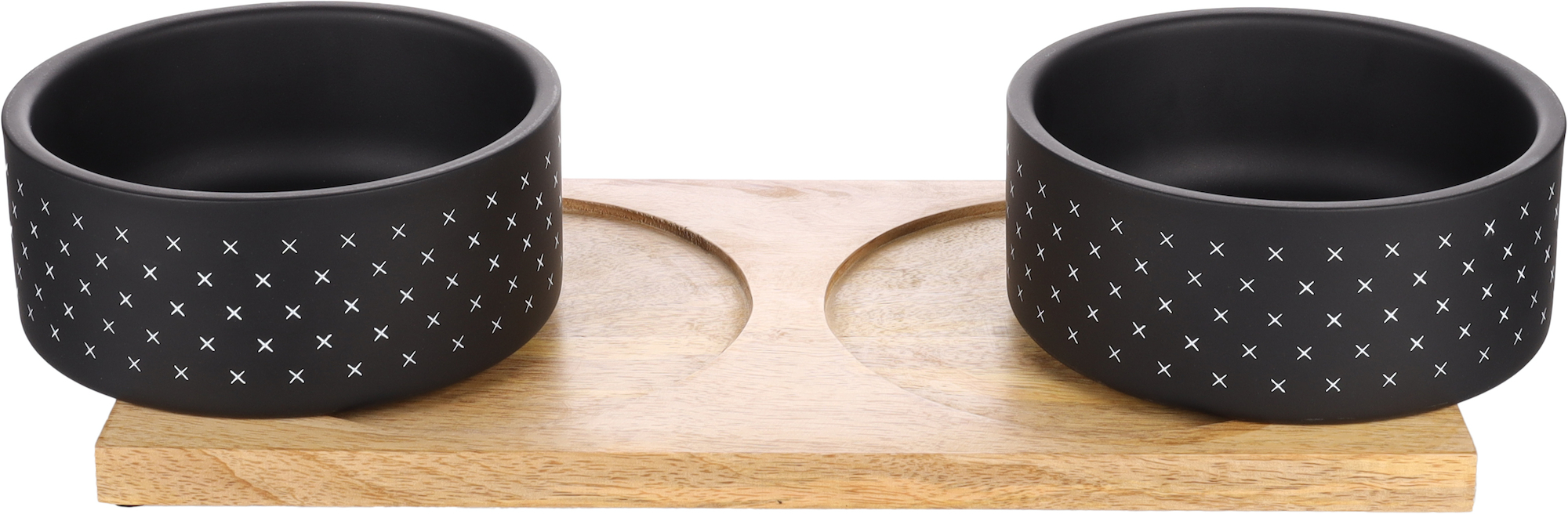 Flamingo Eet- en drinkpot Duo Dinner Nervo Rechthoekig Zwart