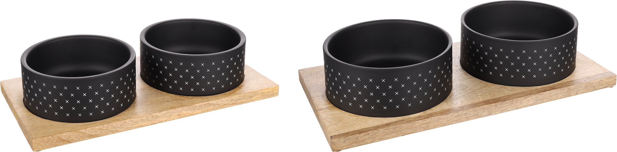 Flamingo Eet- en drinkpot Duo Dinner Nervo Rechthoekig Zwart