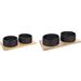 Feeding and drinking bowl Duo Dinner Nervo Rectangle Black