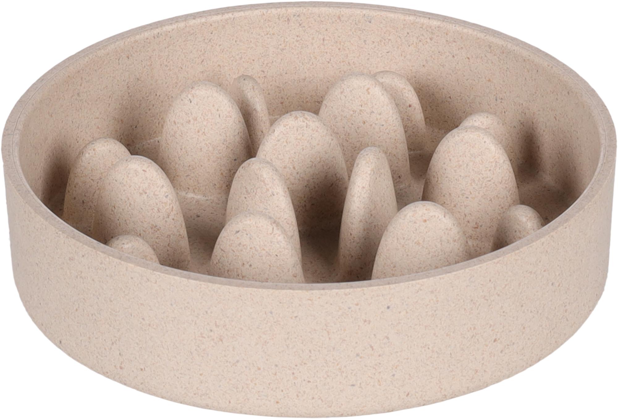 Flamingo Feeding bowl Slow feeder Greni Round Beige