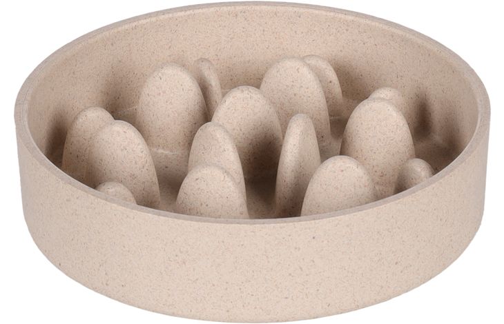 Flamingo Futternapf Slow feeder Greni Rund Beige