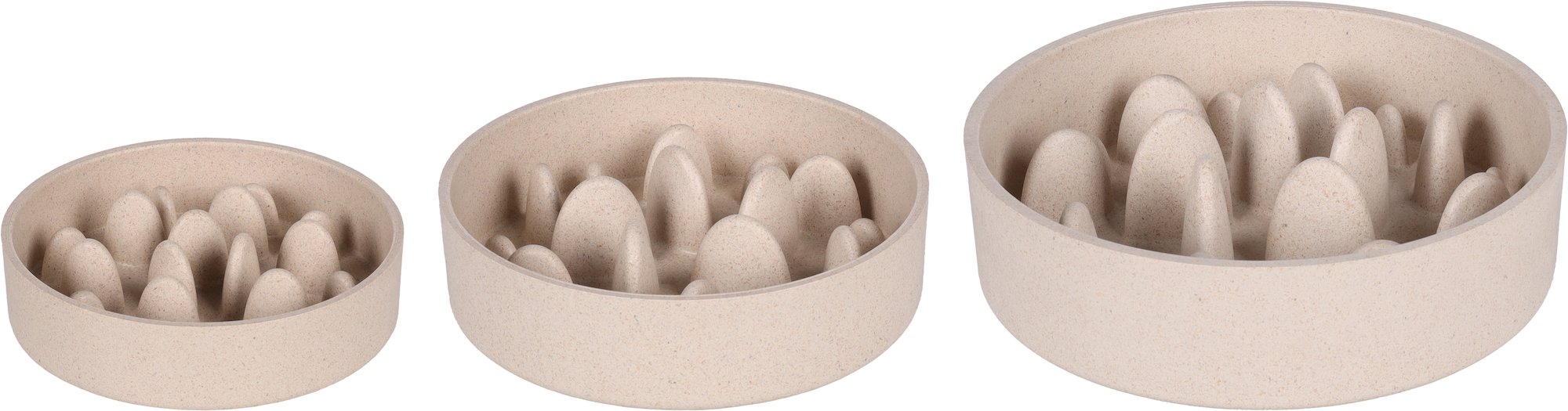 Flamingo Feeding bowl Slow feeder Greni Round Beige