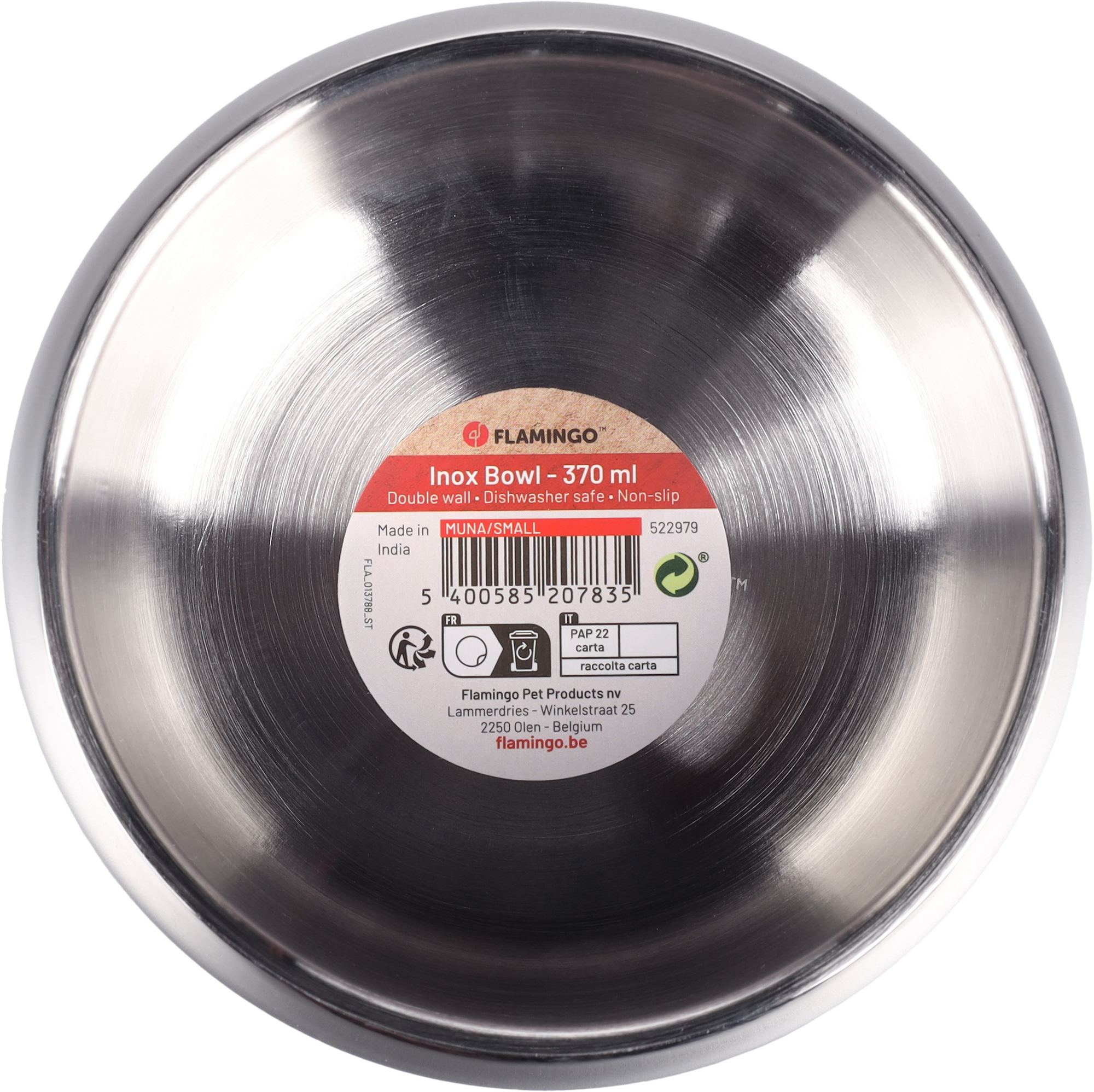 Flamingo Eet- en drinkpot Muna Rond Zilver