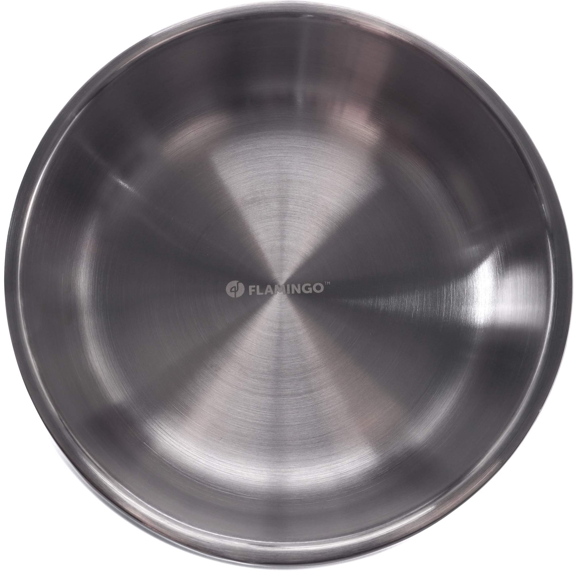 Flamingo Feeding and drinking bowl Muna Round Silver