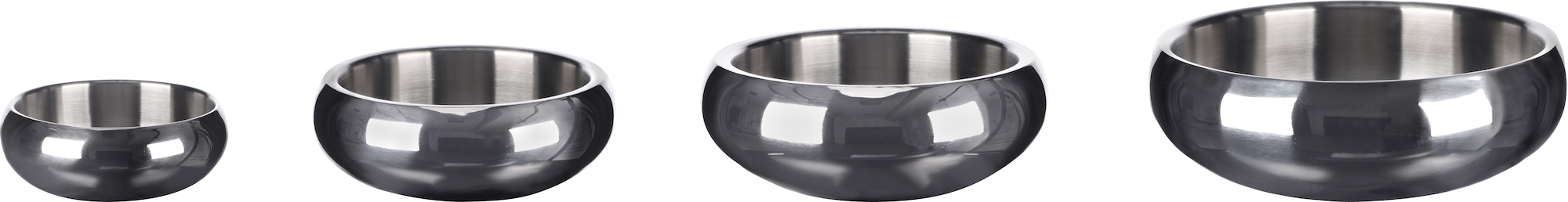 Flamingo Feeding and drinking bowl Muna Round Silver