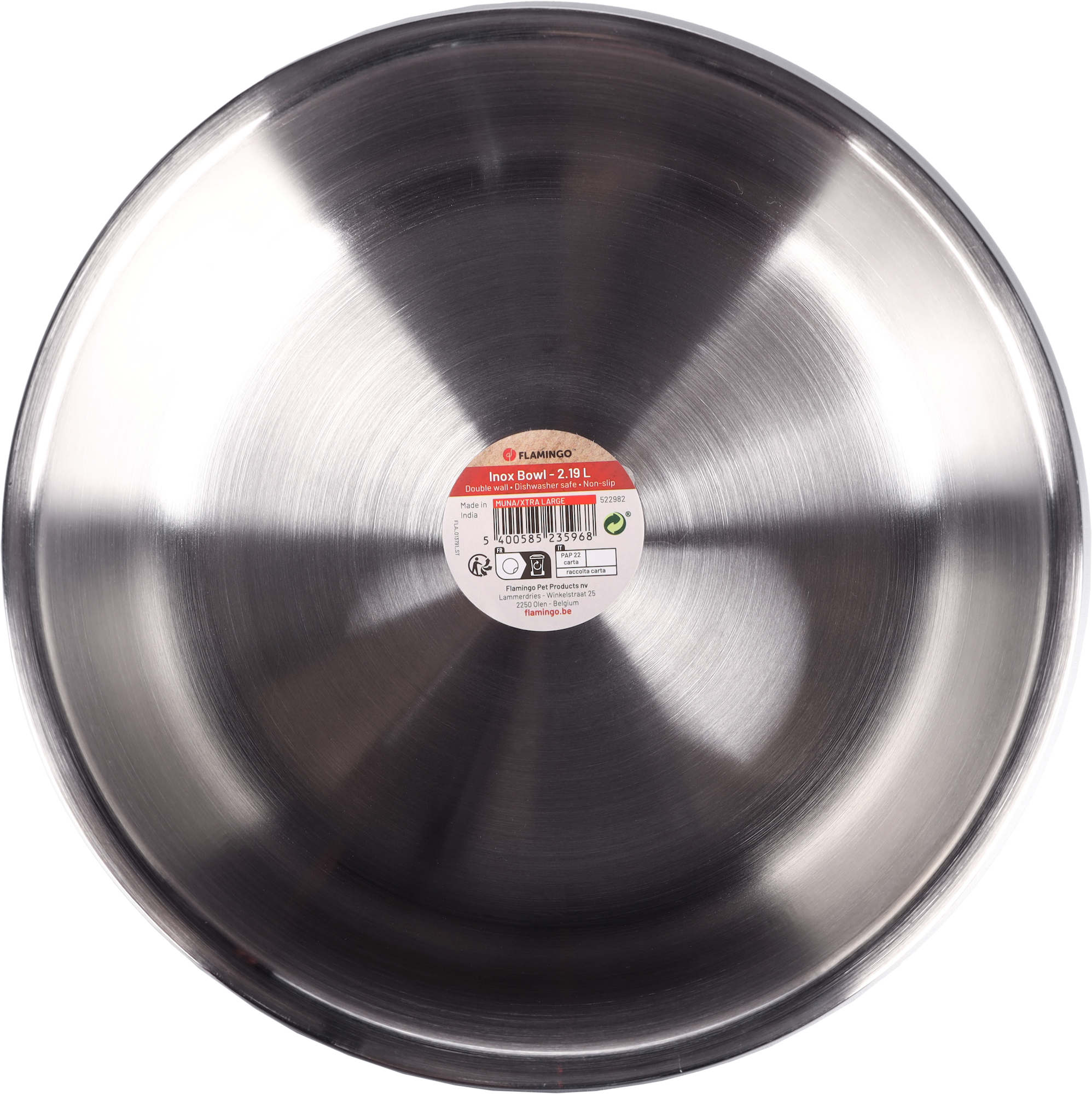 Flamingo Eet- en drinkpot Muna Rond Zilver