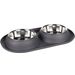 Feeding and drinking bowl Duo Dinner Grafa Oval Dark grey