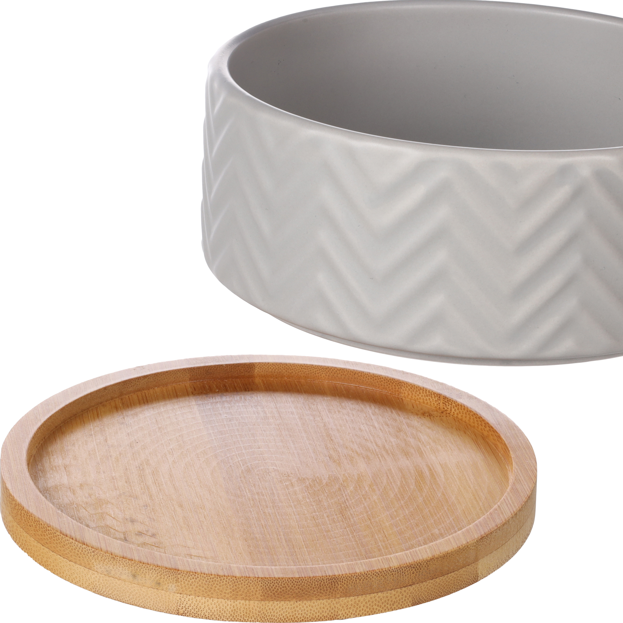 Flamingo Feeding and drinking bowl Bianco Round Grey