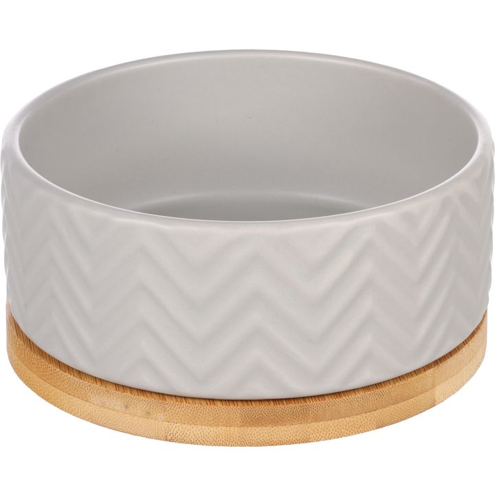 Feeding and drinking bowl Bianco Round Grey | 522987 | Flamingo Pet ...