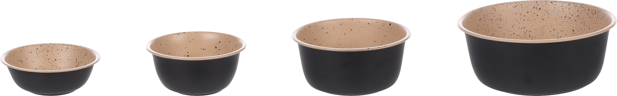 Flamingo Feeding and drinking bowl Dimi Round Black