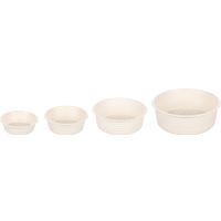Flamingo Feeding and drinking bowl Ligna Round White