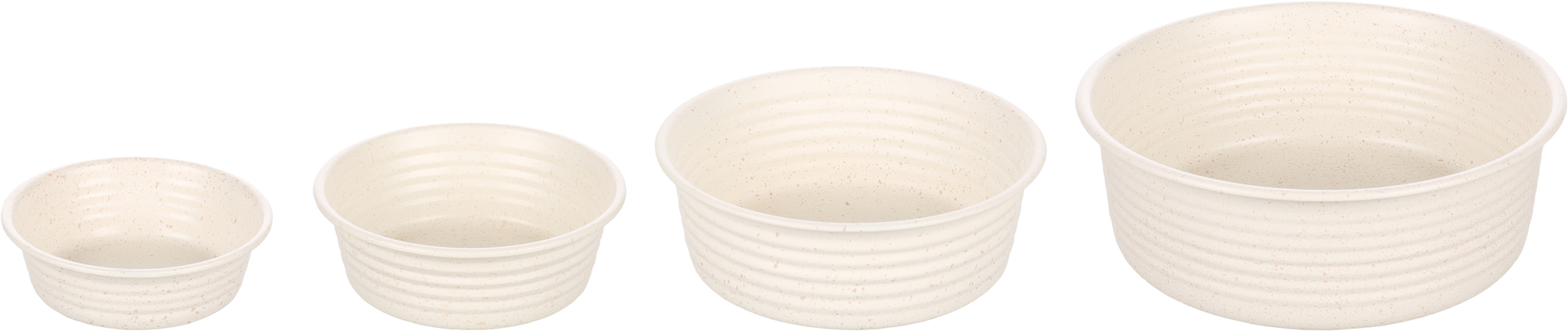 Flamingo Feeding and drinking bowl Ligna Round White