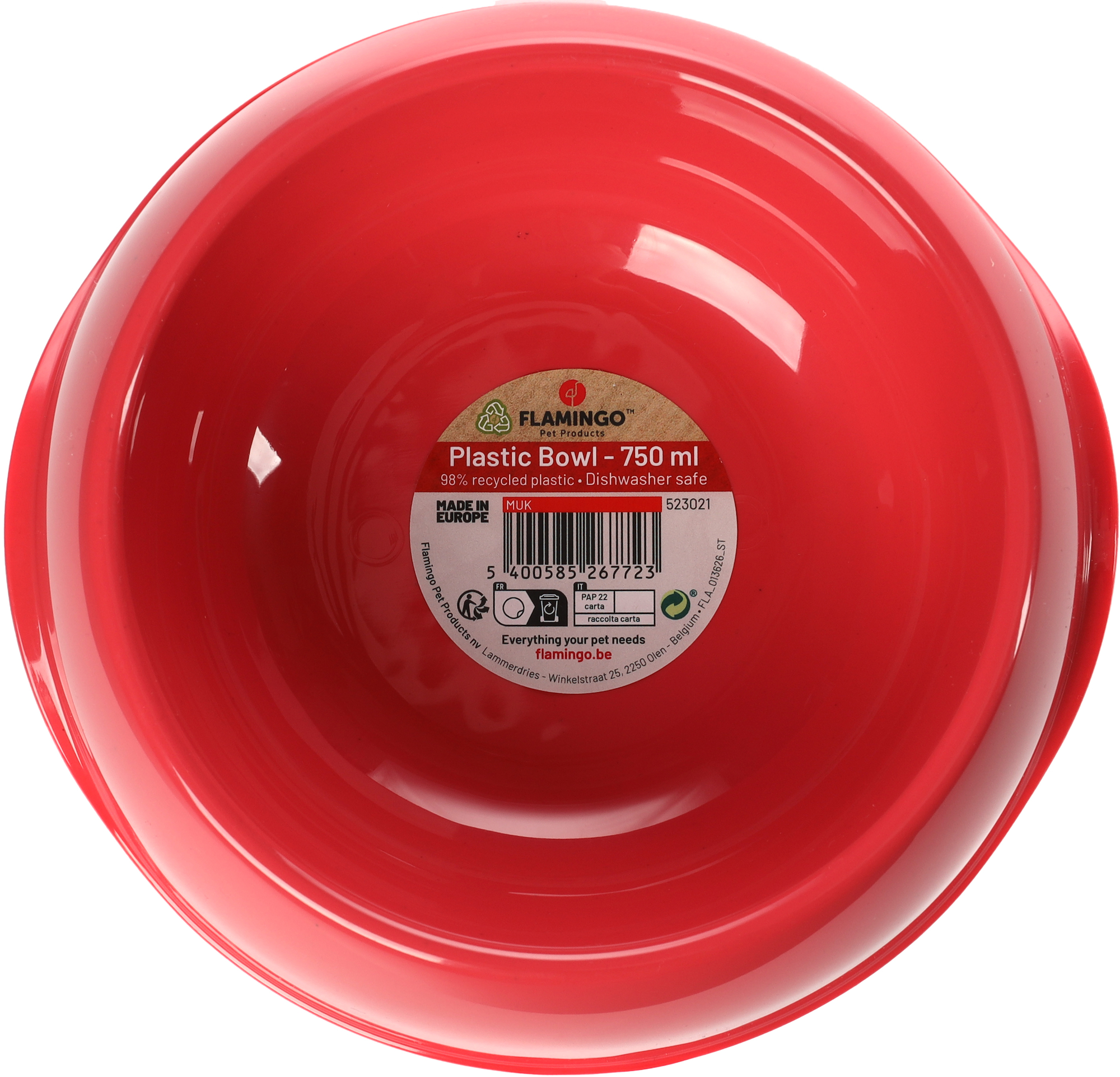 Flamingo Eet- en drinkpot Muk Rond Koraalrood