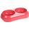 Gamelle pour la nourriture et l'eau Combo Muk Ovale Rouge corail
