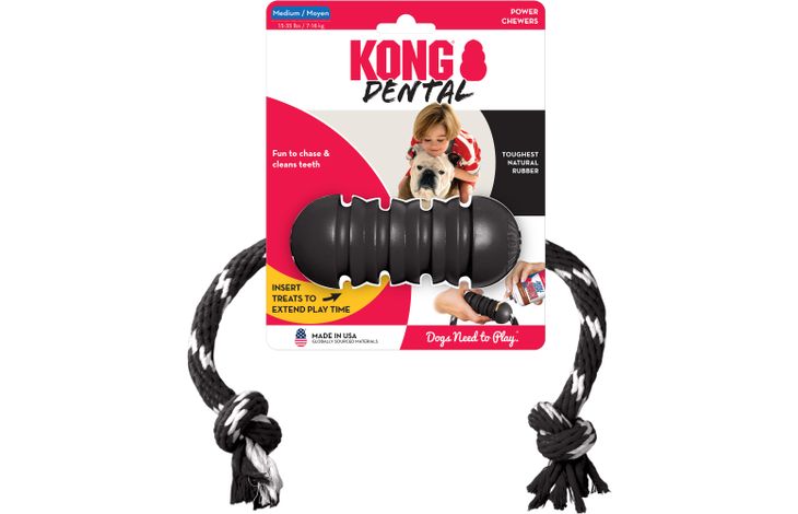 Kong® Kong® Speelgoed Extreme met touw met bal Zwart