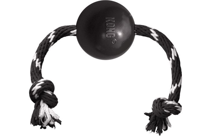 Kong® Kong® Speelgoed Extreme met touw met bal Zwart